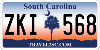 SC license plate ZKI568