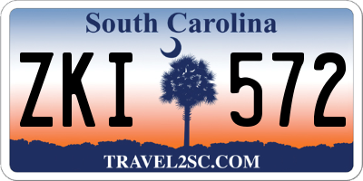 SC license plate ZKI572