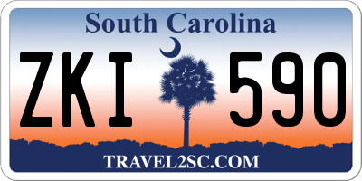 SC license plate ZKI590