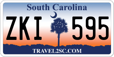 SC license plate ZKI595