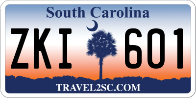 SC license plate ZKI601