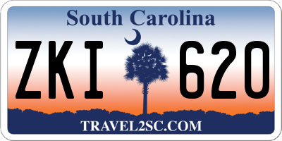 SC license plate ZKI620