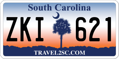 SC license plate ZKI621