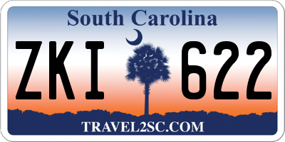 SC license plate ZKI622