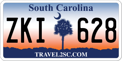 SC license plate ZKI628
