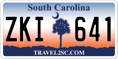 SC license plate ZKI641