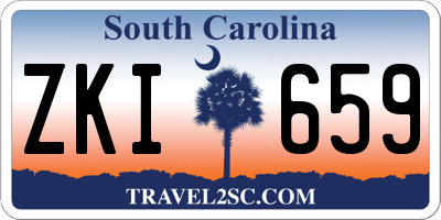 SC license plate ZKI659