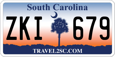 SC license plate ZKI679