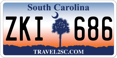 SC license plate ZKI686