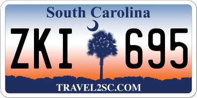 SC license plate ZKI695