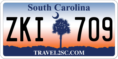 SC license plate ZKI709