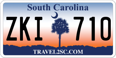 SC license plate ZKI710