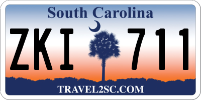 SC license plate ZKI711