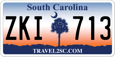 SC license plate ZKI713