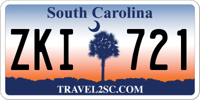SC license plate ZKI721