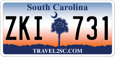 SC license plate ZKI731