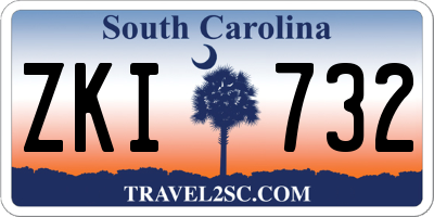 SC license plate ZKI732