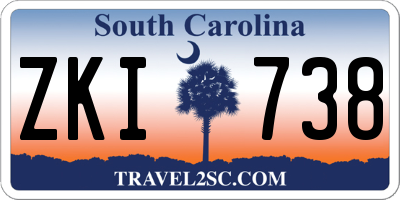 SC license plate ZKI738