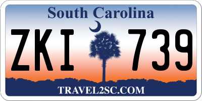 SC license plate ZKI739