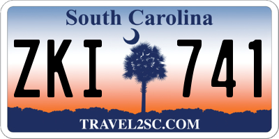 SC license plate ZKI741
