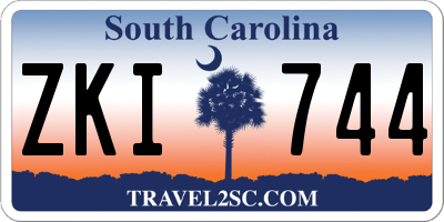 SC license plate ZKI744