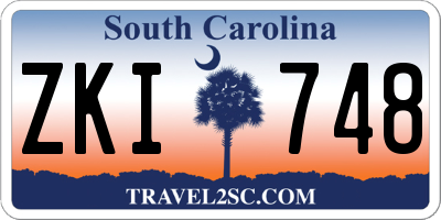 SC license plate ZKI748