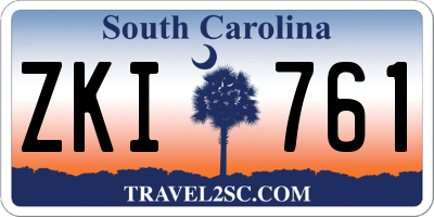 SC license plate ZKI761