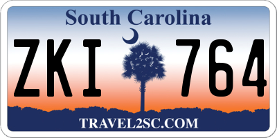 SC license plate ZKI764