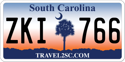 SC license plate ZKI766