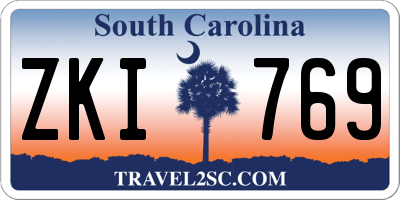 SC license plate ZKI769