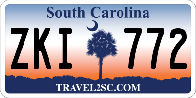SC license plate ZKI772