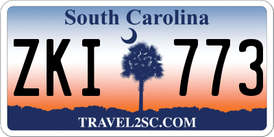 SC license plate ZKI773