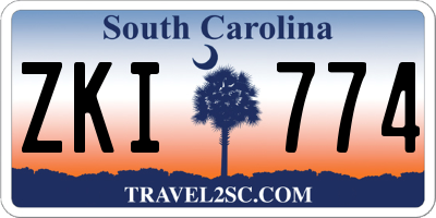 SC license plate ZKI774