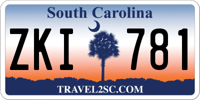 SC license plate ZKI781