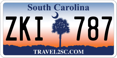SC license plate ZKI787