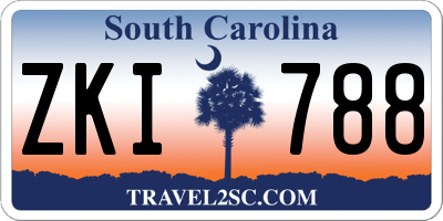 SC license plate ZKI788