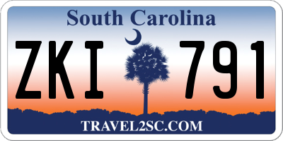 SC license plate ZKI791