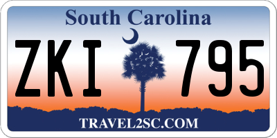 SC license plate ZKI795