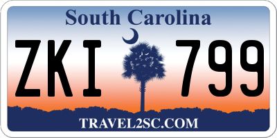 SC license plate ZKI799