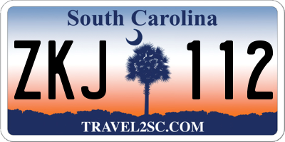 SC license plate ZKJ112