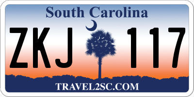 SC license plate ZKJ117