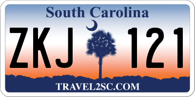 SC license plate ZKJ121