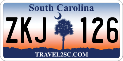 SC license plate ZKJ126