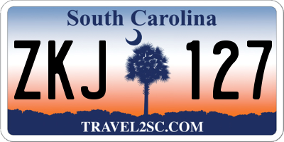 SC license plate ZKJ127