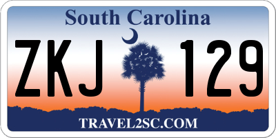 SC license plate ZKJ129