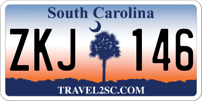 SC license plate ZKJ146