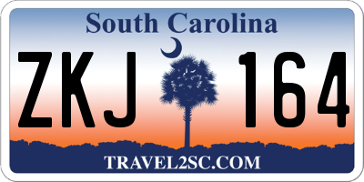 SC license plate ZKJ164