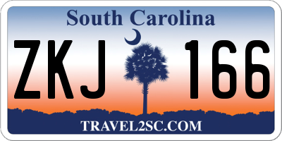 SC license plate ZKJ166