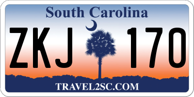 SC license plate ZKJ170