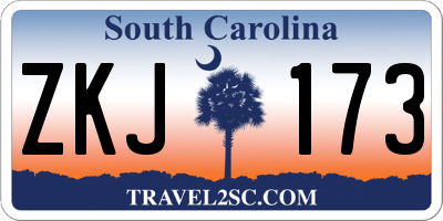 SC license plate ZKJ173